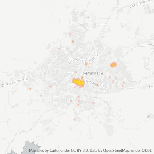 58040 Mapa de calor de densidad empresarial