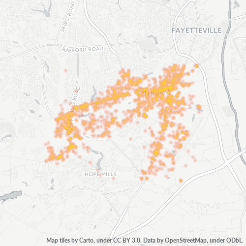 28306 Business Density Heatmap