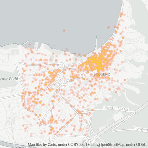 Heatmap für postleitzahl 6900
