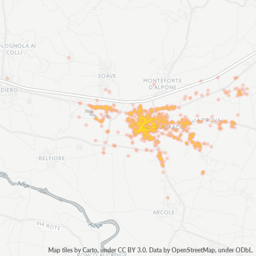 Mappa di calore per cap 37047