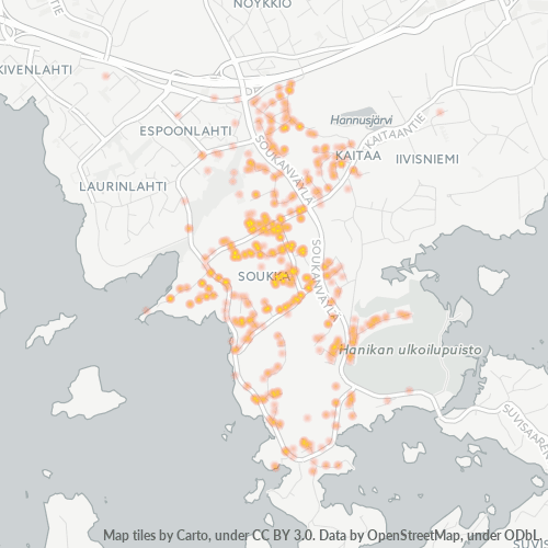 02360 Yritystiheys lämpökarttana