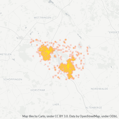 48565 Standortdichte-Heatmap