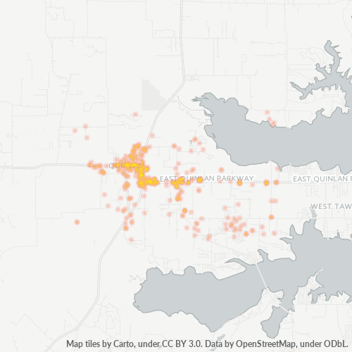 75474 Business Density Heatmap
