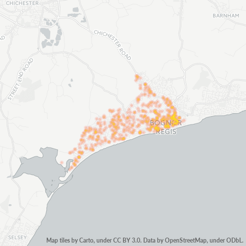 PO21 Business Density Heatmap
