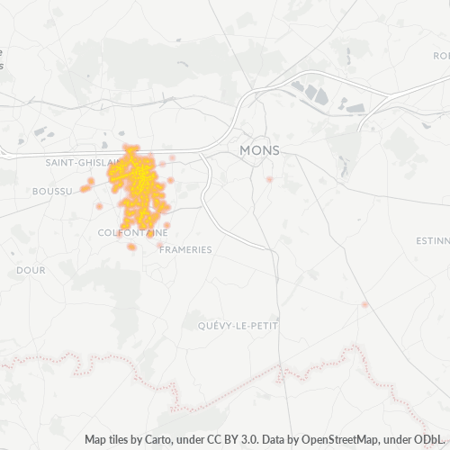 Heatmap voor postcode 7390