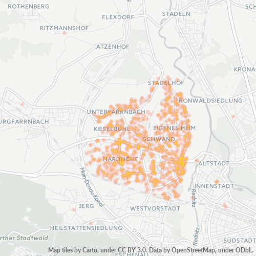 Heatmap für plz 90766