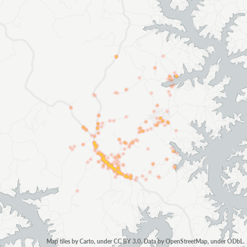 65037 Business Density Heatmap