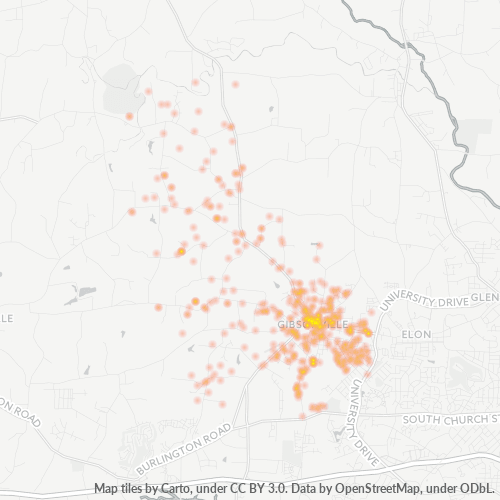 27249 Business Density Heatmap