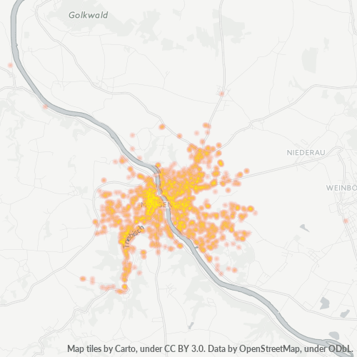 Heatmap für plz 01662
