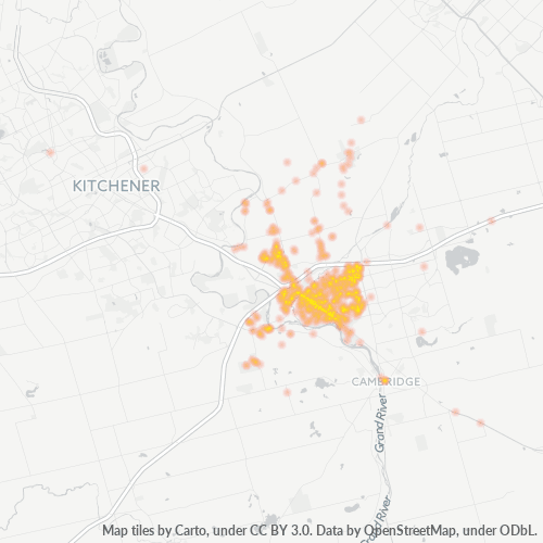 N3H Thermocarte de densité d'activité