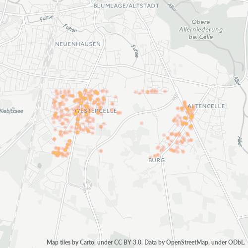 Heatmap für plz 29227