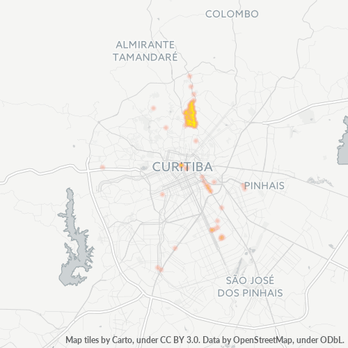 82210-000 Mapa de calor de densidad empresarial
