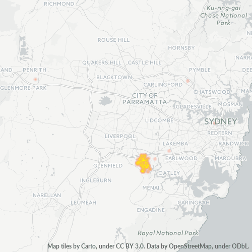 2213 Business Density Heatmap