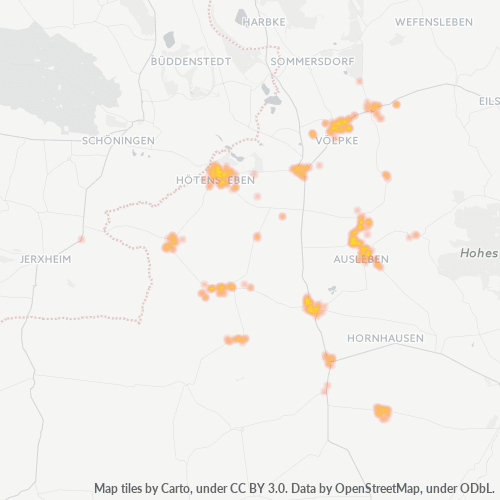 Heatmap für plz 39393