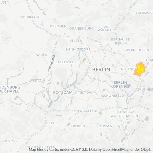 Heatmap für plz 15370