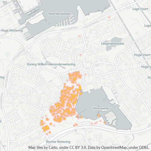 Heatmap voor postcode 1324