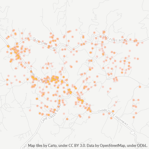 28730 Business Density Heatmap