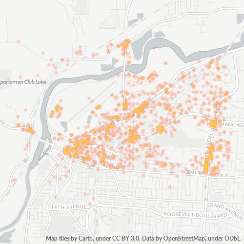45042 Business Density Heatmap