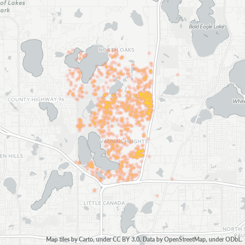 55127 Business Density Heatmap