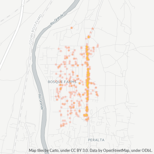 87068 Business Density Heatmap