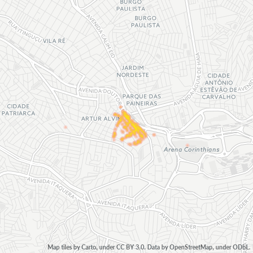 03568-000 Mapa de calor de densidad empresarial