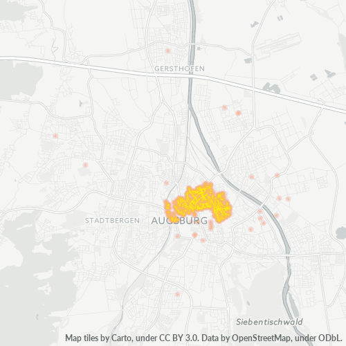 Heatmap für plz 86152
