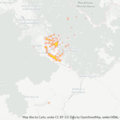 Mappa di calore per cap 55051