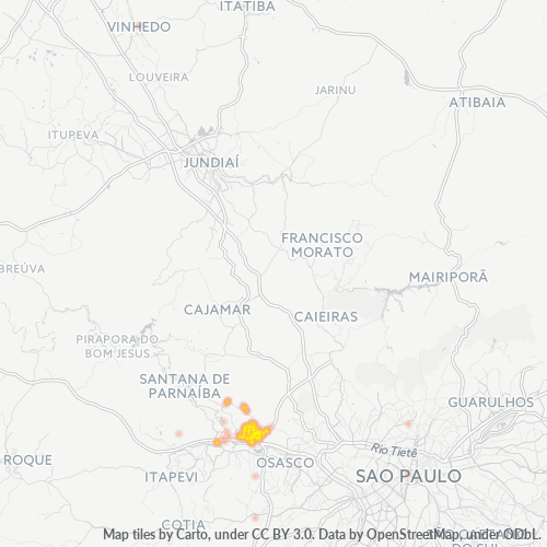 06460-000 Mapa de calor de densidad empresarial