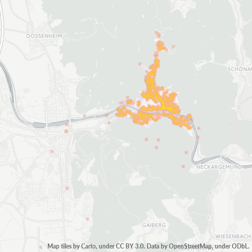 Heatmap für plz 69118