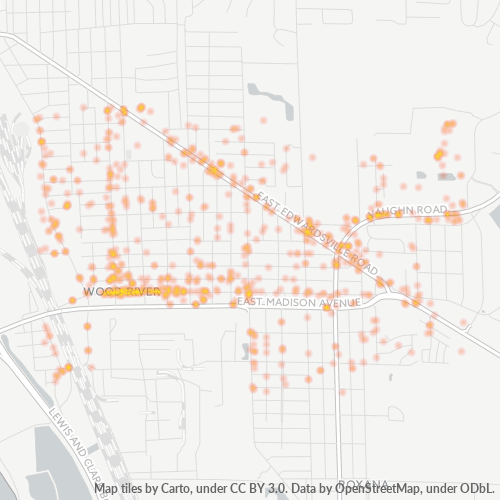 62095 Business Density Heatmap