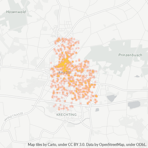 Heatmap für plz 46414