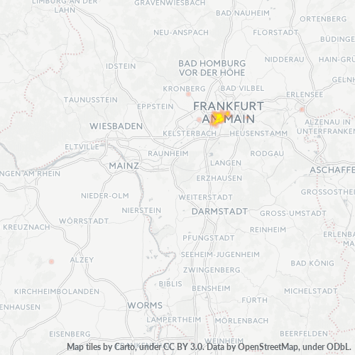 Heatmap für plz 60327