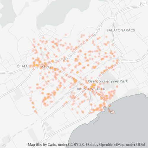 8230 Vállalati sűrűségi térkép
