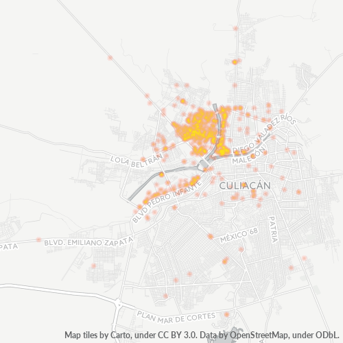 80020 Mapa de calor de densidad empresarial
