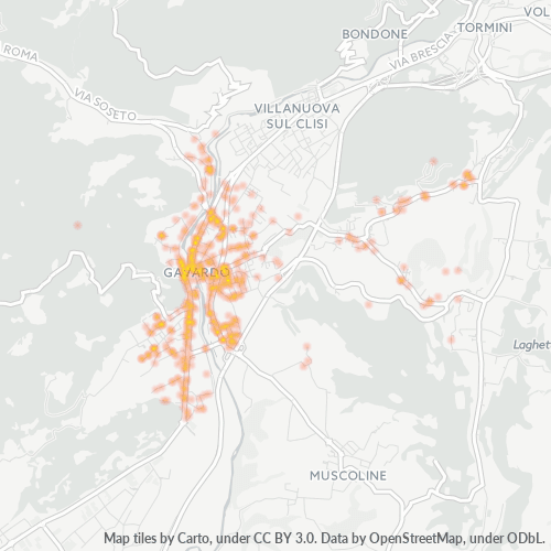 25085 Mappa di concentrazione per la densità di aziende