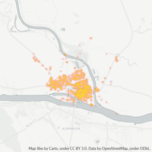 945 01 Teplotná mapa obchodnej hustoty