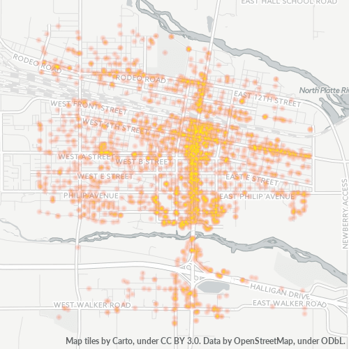 69101 Business Density Heatmap