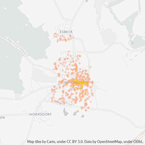 Heatmap für plz 38364