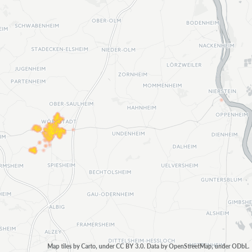 Heatmap für plz 55286