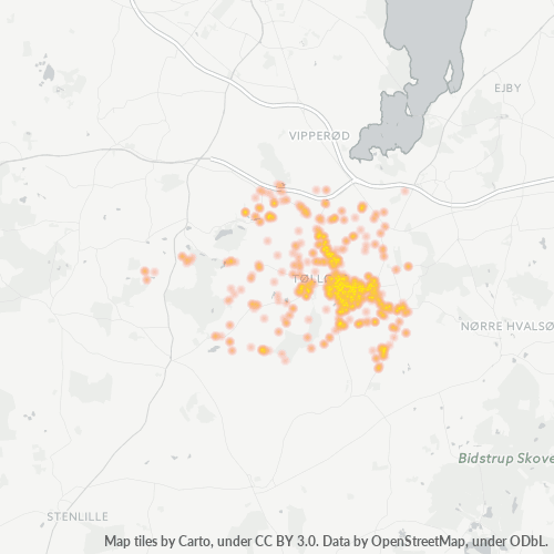 4340 Heatmap over forretningstæthed