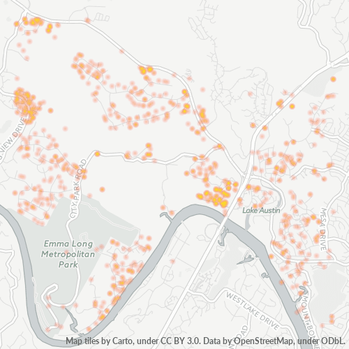 78730 Business Density Heatmap