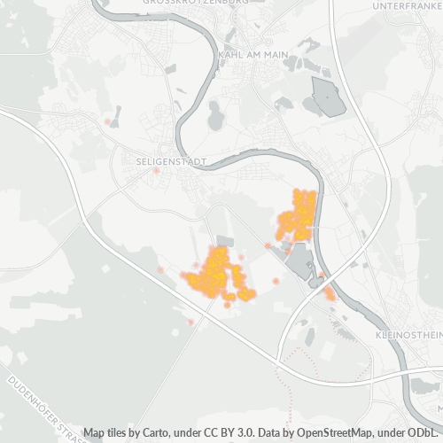 Heatmap für plz 63533