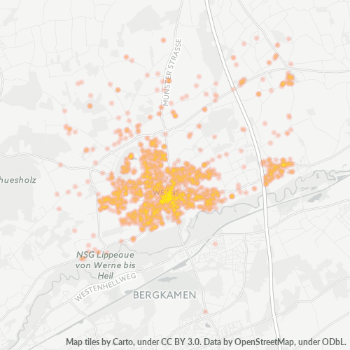 59368 Standortdichte-Heatmap