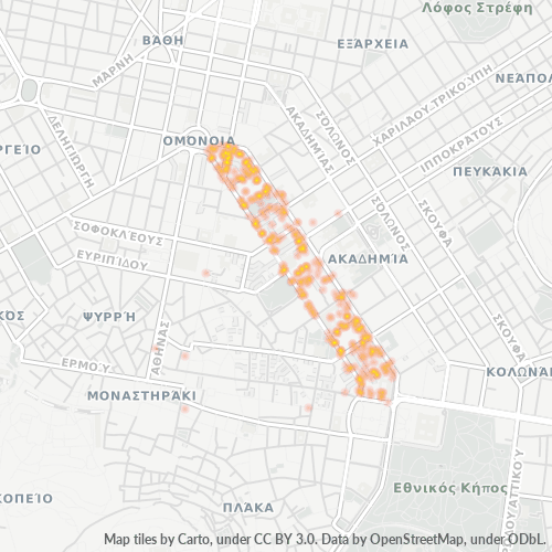 105 64 Χάρτης θερμότητας πυκνότητας επιχείρησης