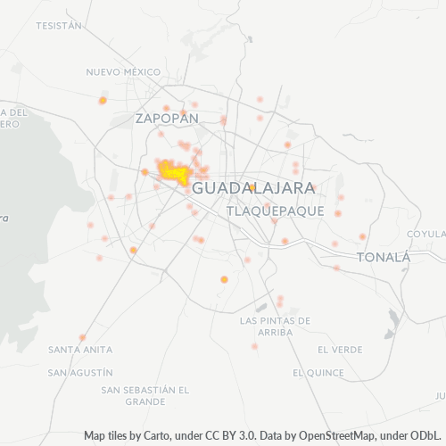 44690 Mapa de calor de densidad empresarial