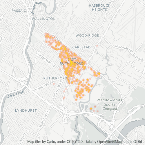 07073 Business Density Heatmap
