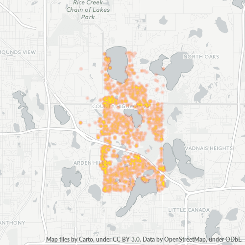 55126 Business Density Heatmap