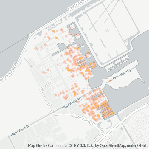 Heatmap voor postcode 1319