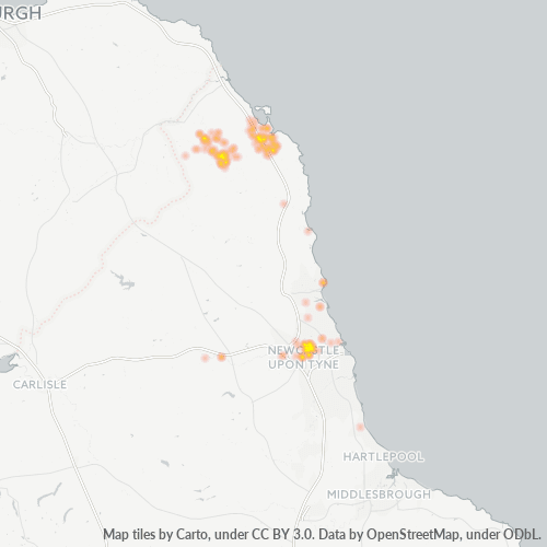 NE7 Business Density Heatmap