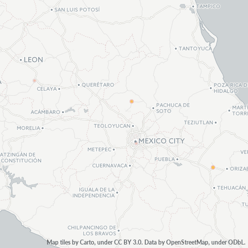 85210 Mapa de calor de densidad empresarial